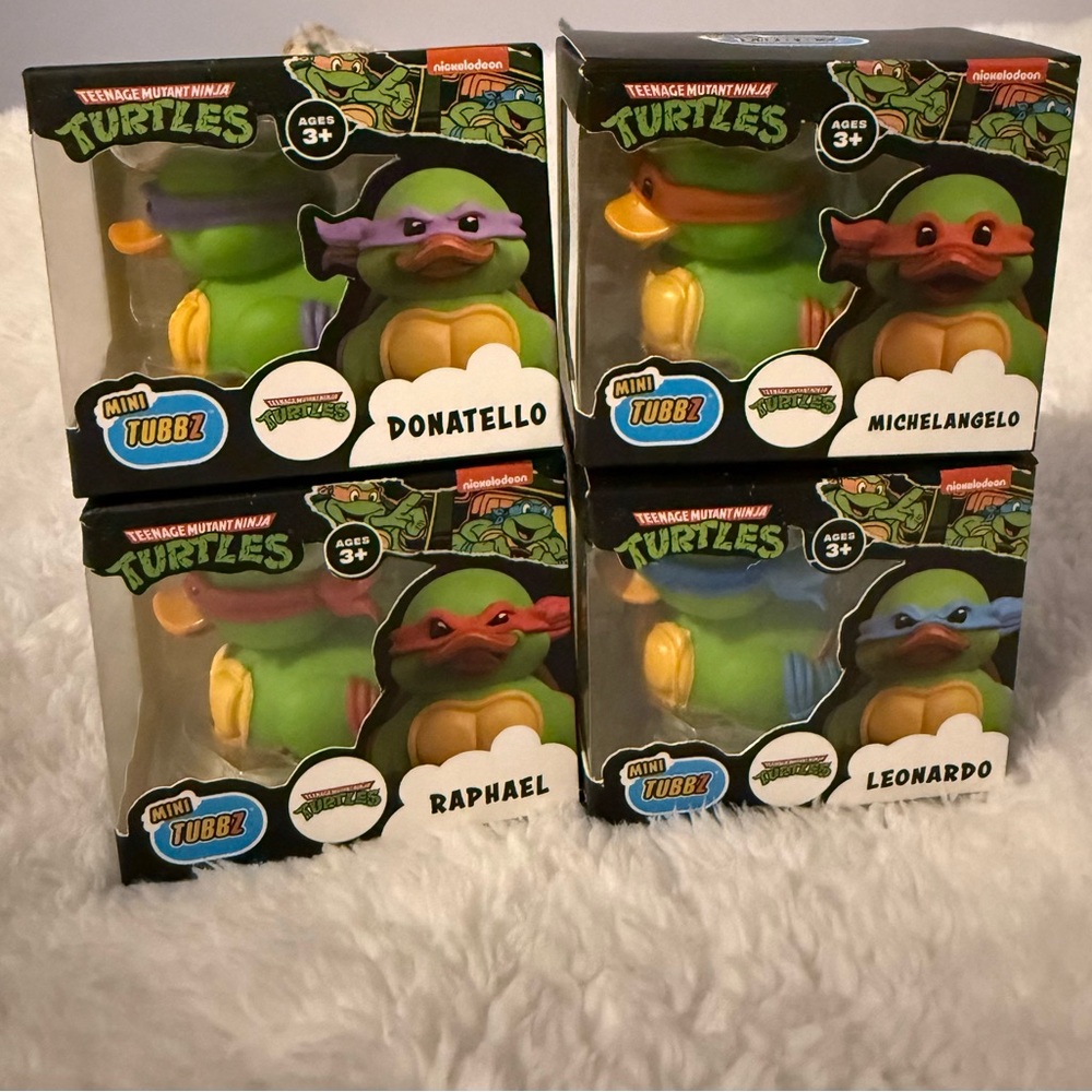 Set of Mini Tubbz TMNT Ducks (4pc)